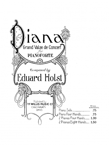 Holst - Diana - Piano Score - Score