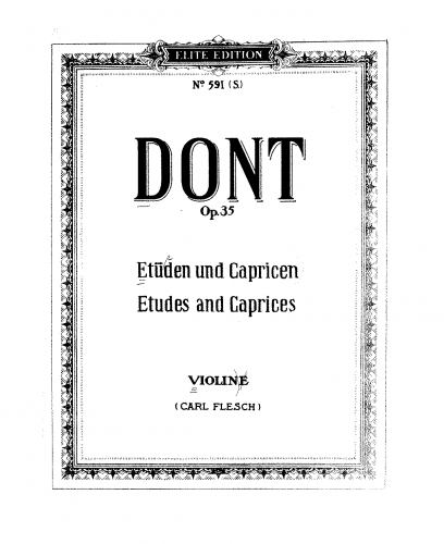 Dont - 24 Etudes or Caprices, Op. 35 - Score