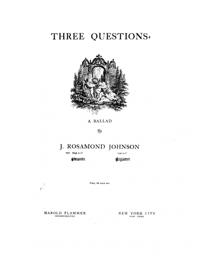 Johnson - Three Questions - Score