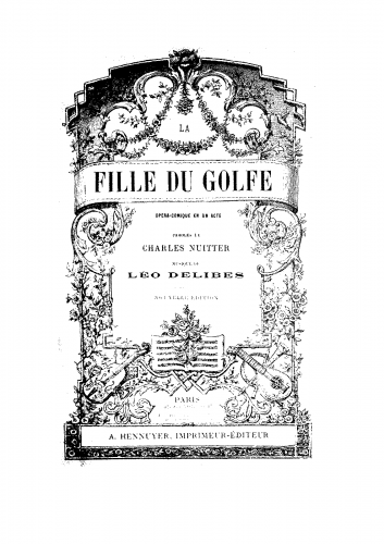 Delibes - La fille du golfe - Vocal Score - Score
