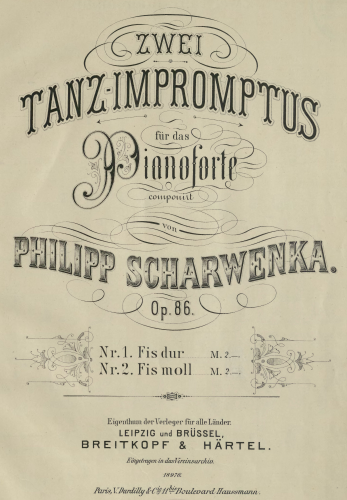Scharwenka - 2 Tanz-Impromptus - Piano Score - No. 2 complete