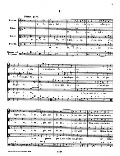 Schütz - Cantiones Sacrae. Op. 4 - Scores and Parts - Book 1 - SWV 53-72