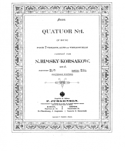 Rimsky-Korsakov - String Quartet