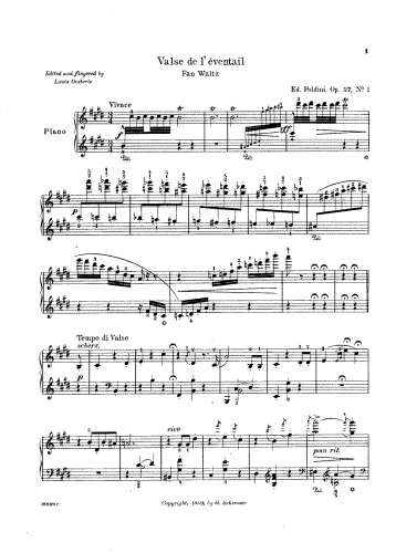Poldini - 2 Études, Op. 27 - Score