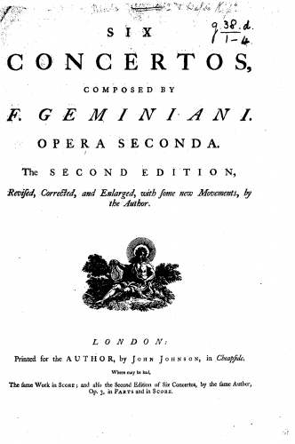 Geminiani - Six Concertos - Complete, 1755 revision