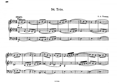 Thomas - Trio for Organ - Score