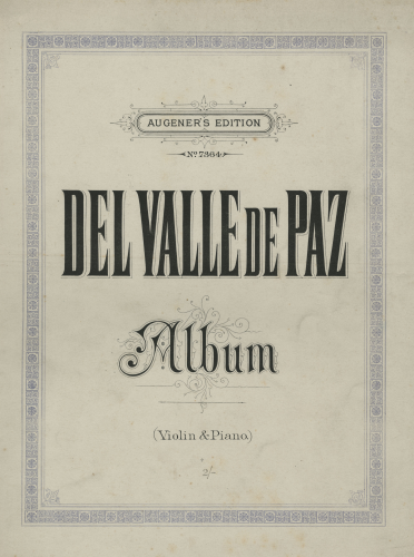 Del Valle de Paz - Album, Op. 32 - Scores and Parts