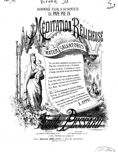 Pessard - Méditation religieuse - Score