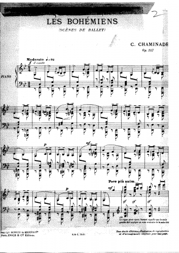 Chaminade - Les Bohémiens - Score