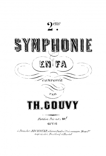 Gouvy - Symphony No. 2 - Score