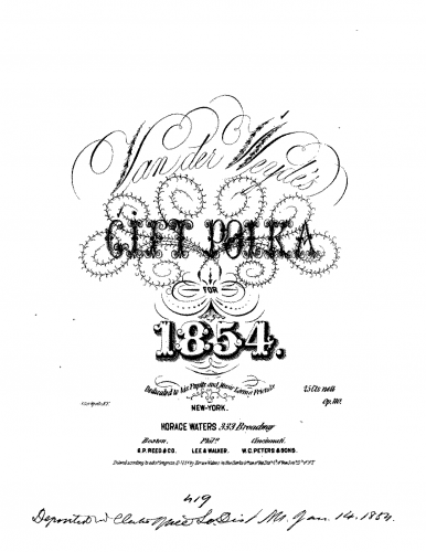 Weyde - Gift Polka for 1854 - Piano Score - Score