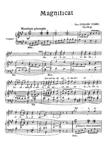 Ferro - Magnificat - Score