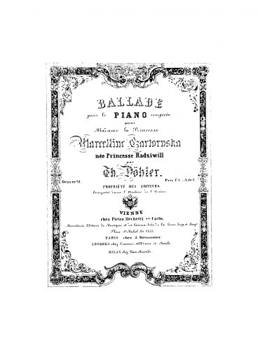 Döhler - Ballade - Score
