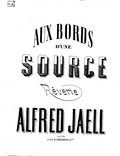 Jaëll - Aux bords d'une source - Piano Score - Score