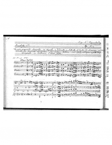 Pappalardo - String Quartet No. 2 in G minor, Op. 5 - Score