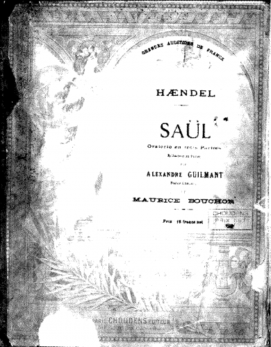 Handel - Saul - Vocal Score - Score