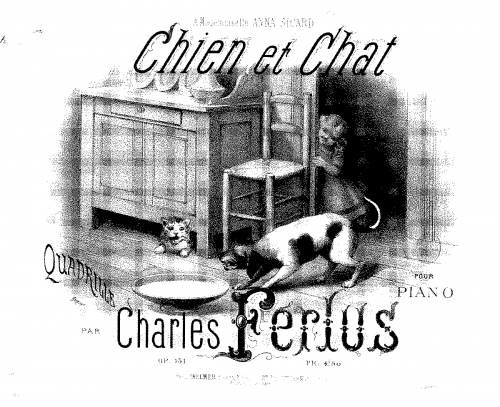 Ferlus - Chien et chat - Piano Score - Score