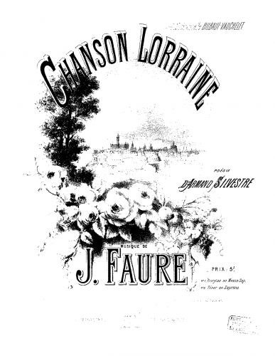 Faure - Chanson Lorraine - Score