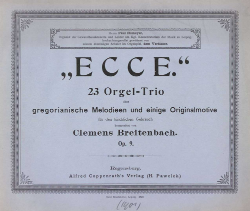 Breitenbach - Ecce - Score