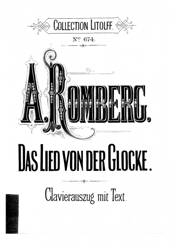 Romberg - Das Lied von der Glocke - Vocal score