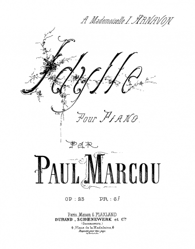 Marcou - Idylle - Score