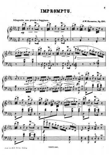 Harmston - Impromptu, Op. 150 - Score