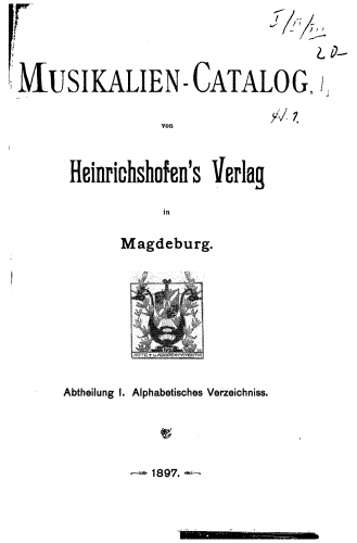 Various - Publishersâ Catalogues - Other Heinrichshofen's Verlag