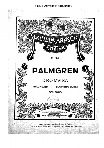 Palmgren - Traumlied - Score