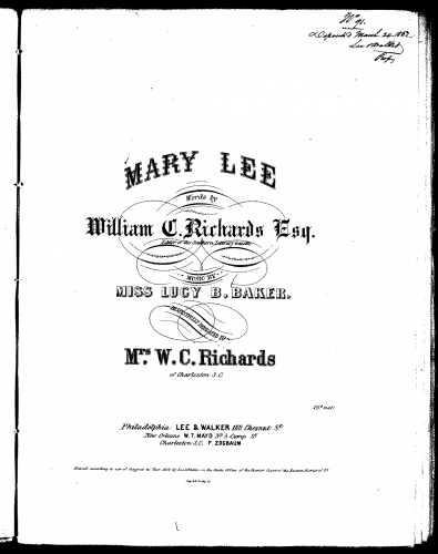 Baker - Mary Lee - Score