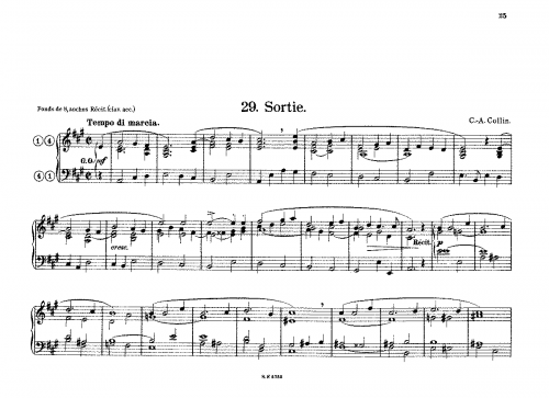 Collin - Sortie in A major - Score
