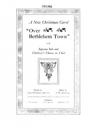 Johnston - Over Bethlehem Town - Score