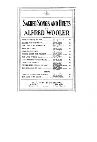 Wooler - Behold, God is Mighty - Score