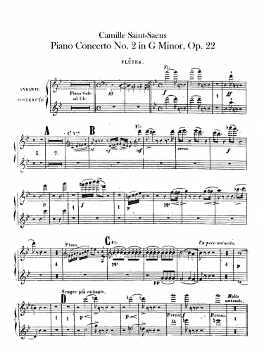 Saint-Saëns - Deuxième Concerto pour Piano et Orchestre, Op. 22