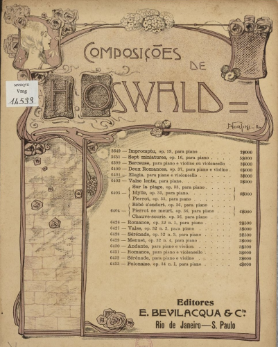 Oswald - Elegia - Scores and Parts