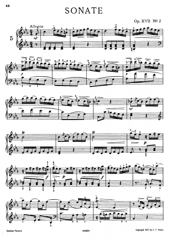 Bach - 6 Piano Sonatas Op. 17 - Scores Nos.2-6