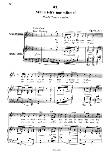 Franz - 6 Gesänge, Op. 26