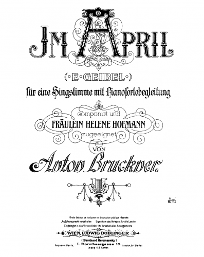 Bruckner - Im April - Score