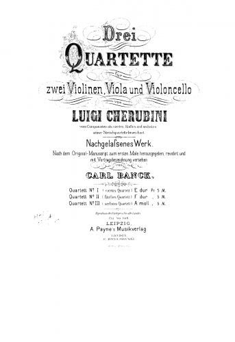 Cherubini - String Quartet No. 4