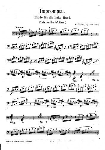 Gurlitt - 6 Melodische Etuden - 4. Impromptu (Etude for the left hand)