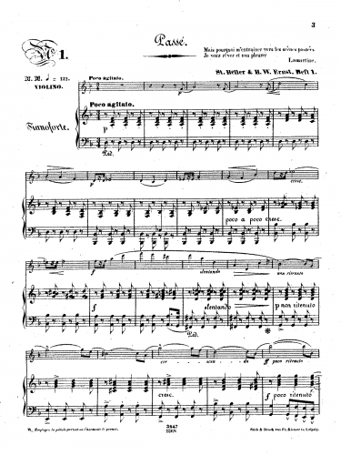 Ernst - Pensées fugitives - Score