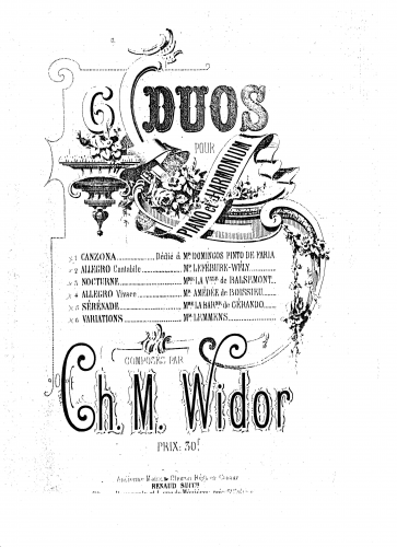 Widor - 6 Duos - Score