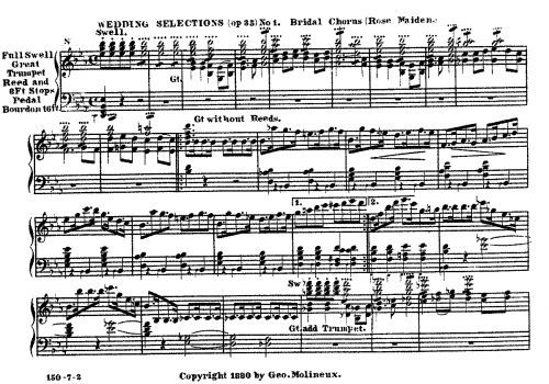 Wiske - Wedding Selections, Op. 35 - Score