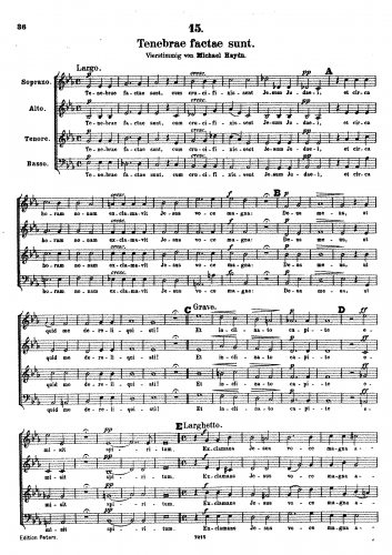 Haydn - Tenebrae factae sunt - Score