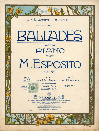 Esposito - 3 Ballades, Op. 59 - 1. Ballade in E major