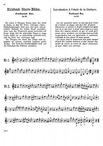 Sor - 25 Progressive Studies, Op. 60 - Guitar Scores - Score