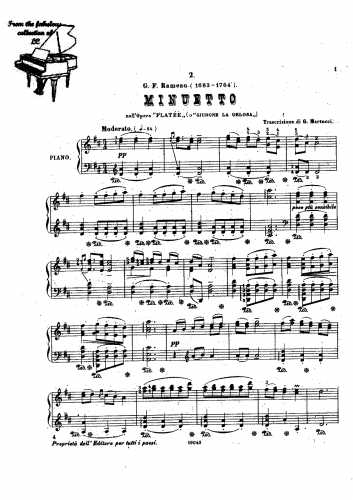 Rameau - Platée - For Piano solo (Martucci)