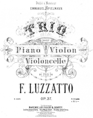 Luzzatto - Piano Trio No. 2