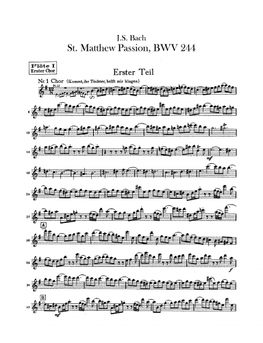 Bach - Matthäuspassion - Coro (Orchestra) 1
