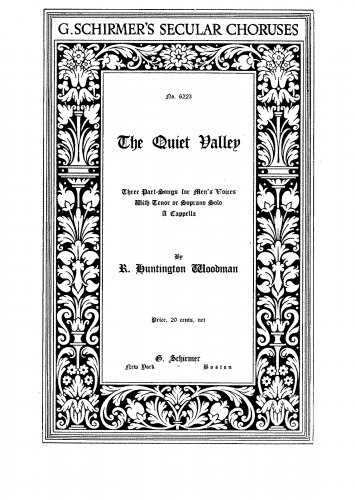 Woodman - The Quiet Valley - Score