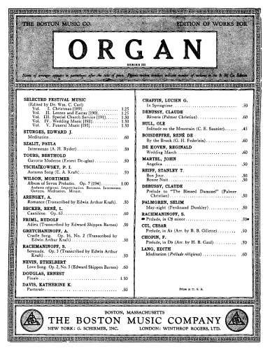 Rachmaninoff - 5 Morceaux de fantaisie - Prélude in C-sharp minor (No. 2) For Organ (Riesenfeld) - Score